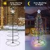 1 Pack Outdoor Christmas Decorations 60CM Height Waterpoof Spiral Solar Christmas Tree Lights 8 Modes Lights for Garden Patio Yard Walkway Driveway