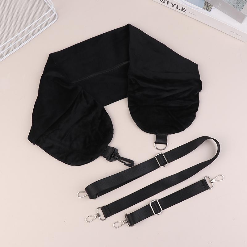 Neck Pillow Travel Pillow Sleeping Pillows Bag With Fillable Cover U Shaped Velvet Pillowcase Storage For Airplane Cylinder
