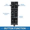 Power Window Switch No.935702T500 Front Left Driver Side Window Control Switch for Kia Optima 2014-2015 Black