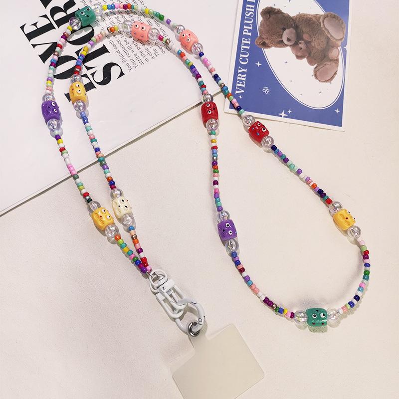 

Шнурок для мобильного телефона, Длинный стиль, Через плечо, Цепочка из бусин ручной работы, Красочный, Декор из бусин, Маленький монстр, Смешной, Цепочка через плечо, Женский стиль Pack of 1