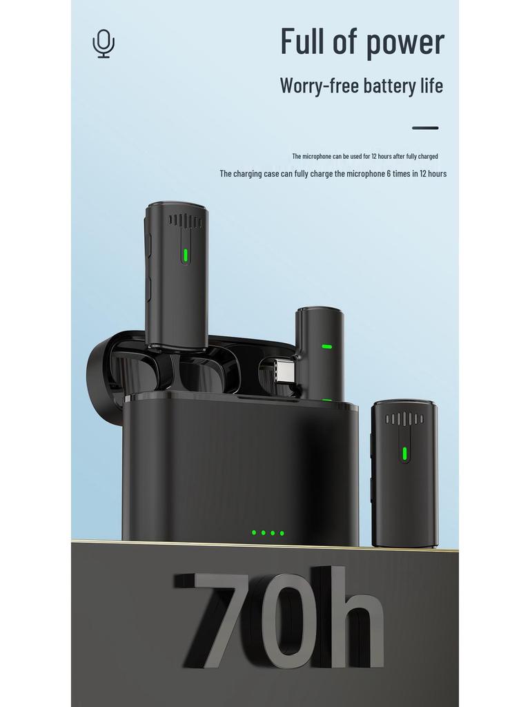 K10 Dual Wireless Lavalier Microphone for Outdoor Streaming & Recording with Noise Reduction