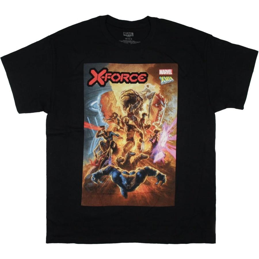 Мужская футболка с коротким рукавом Marvel X-Men X-Force 60-й юбилейный комикс Графическая футболка для взрослых S