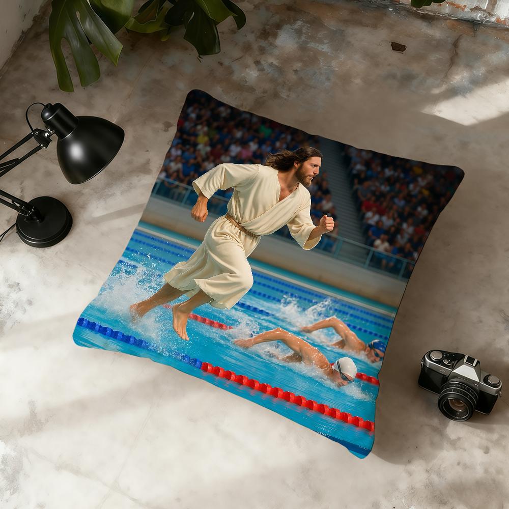 Cool Jesus Swimming cushion cover Home Office Convenient Nordic Simplicity Hit With Zipper Cushion Cover