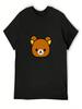 Rilakkuma Cute Bear Head T-Shirt Summer Tops Customizeds Unisex Designer Clothes