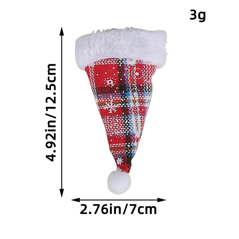 7 Pcs Set Mini Christmas Hat for Knife and Fork, Christmas Knife and Fork Cap, Christmas Evel Decorations, Christmas Gifts for Women and Kids