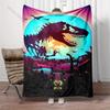 Multiple Sizes Dinosaur Fossil Sky Forest Print Blanket Adult Children Warm for Home Travel Soft and Comfortable Blanket