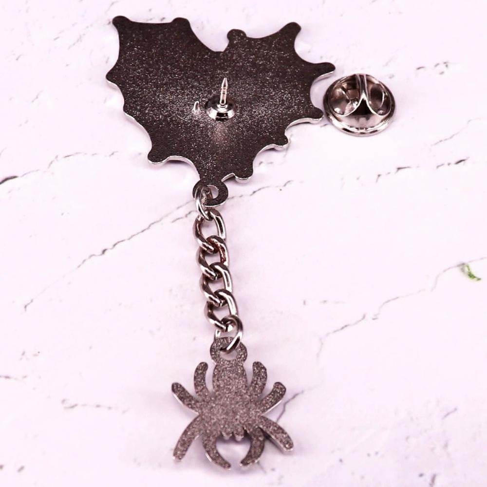 Personalized Spider Web Pendant Brooch Unisex Unique Fashion Versatile New Gothic Badge Horror Element Jewelry
