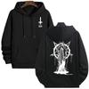 2025 Trendy Mens Hooded Sweatshirts Satan Demonic Print Autumn Winter Casual Sportswear Urban Streetwear Male Top Men's Clothing