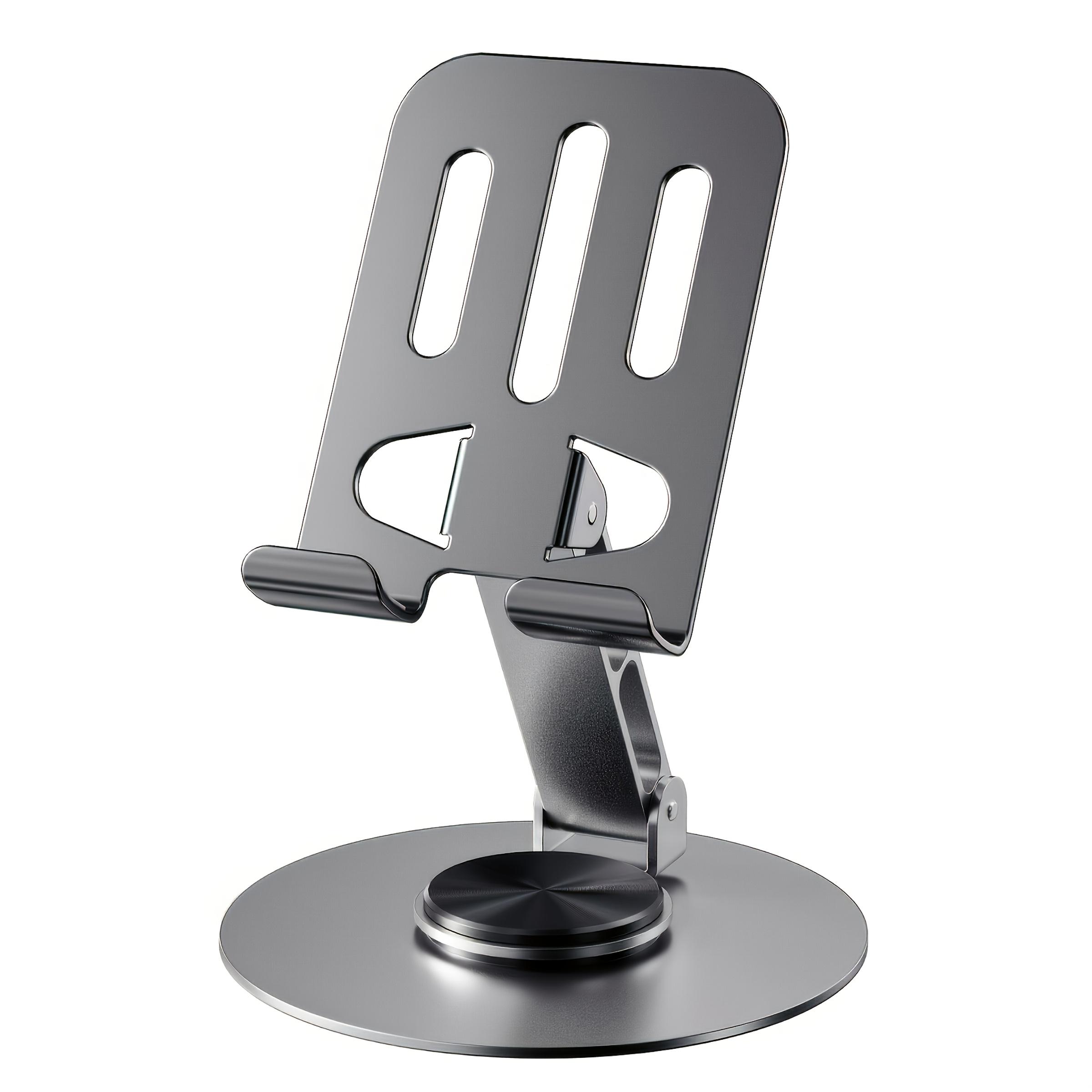 

360-Degree Rotating Metal Phone and Tablet Stand, Compatibility, Non-Slip Base, Metal, Universal Compatibility сірий