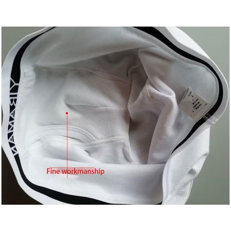 Men's Cotton Flat Corner Pants Ribbed Cotton Minimalist White Oversized Underwear High Elasticity Four Corner Underwear