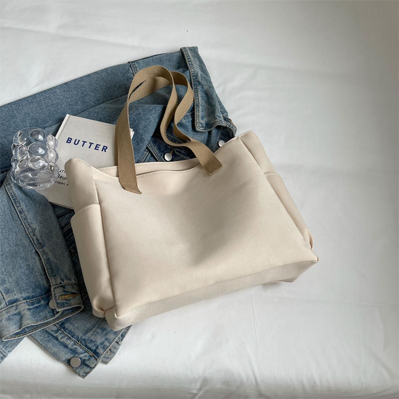 Canvas Bag Women's Shoulder Bag Large Capacity Commuter Tote Bag