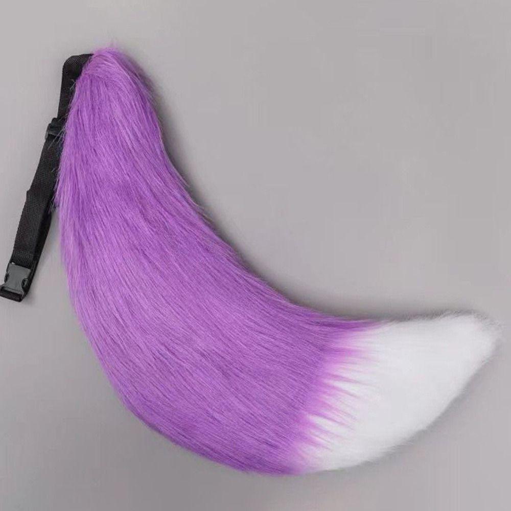Fluffy Faux Fur Plush Cosplay Tail Belt Adjustable Wolf Tail Furry Cosplay Tail Handmade Big Plush Fox Tail Cosplay