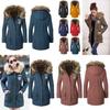 New Women's Warm Cotton Jacket With Fur Collar Hooded Parka For Winter