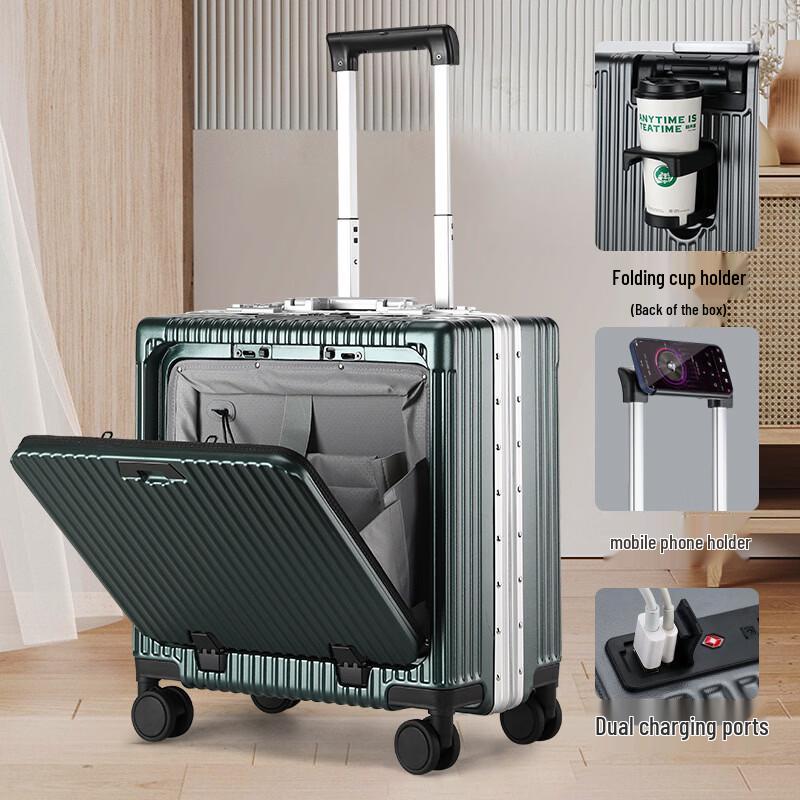 Lishen Multi-functional Aluminum Frame Carry-on Luggage