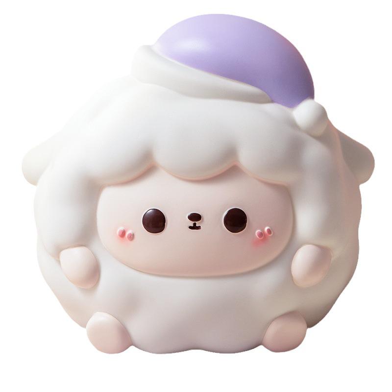 New Meimei Sheep Piggy Bank: Cute, Cartoon-Inspired, Drop-Proof Vinyl Savings Bank for Kids - Perfect Creative Gift and Decoration