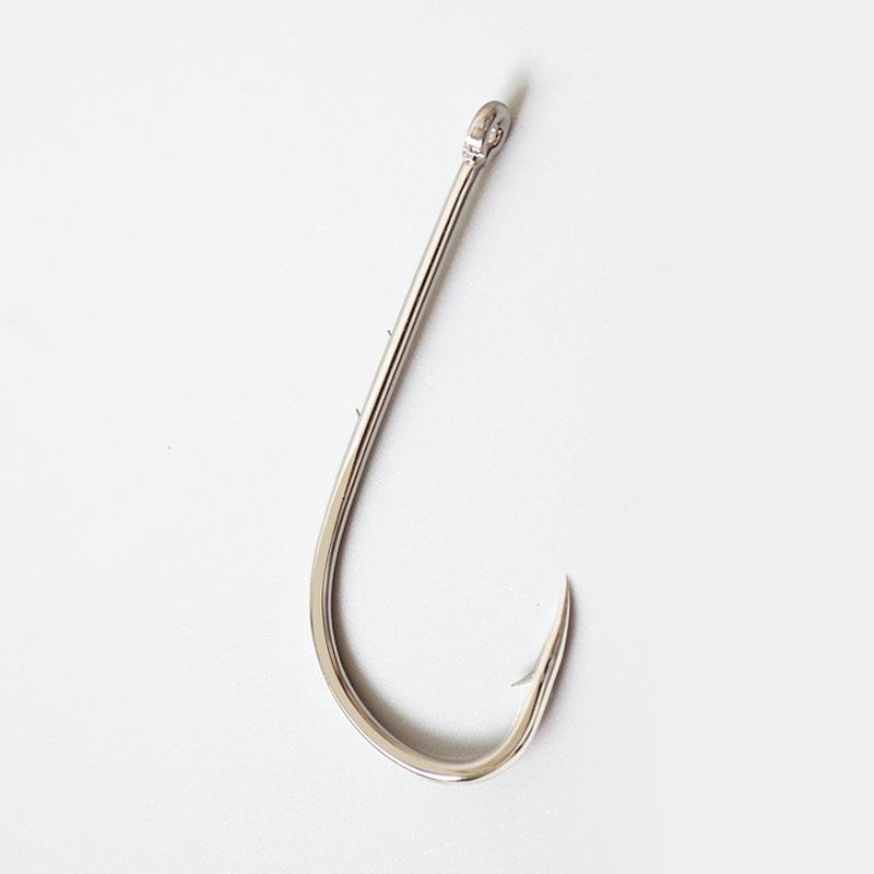 High Carbon Steel Fishing Hook 500pcs/bag Long Shank Fish Hook With 2 Barbed Bait Hook with Hole