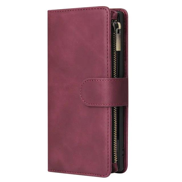 Reißverschluss Leder Geldbörse Hülle für Google Pixel 10 9 Pro XL 8A 7A Klapphülle Kartenbuch Funda Pixel 7 8 9A 6A 4A 3A XL 4 6 A 5G Abdeckung