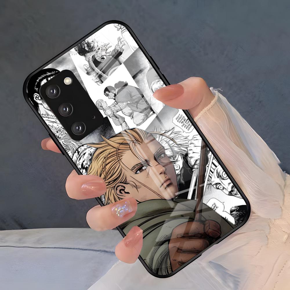 

Чехол для телефона VINLAND SAGA Для Samsung S26 S25 Plus S20 S20 Plus S22 Ultra S23 FE S21 Plus S21 Ultra Стеклянная крышка Samsung S24