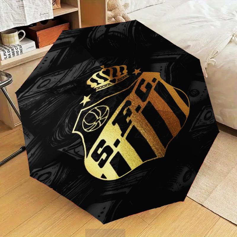 1PC Fc Crest Design Printed Umbrella Folding umbrella, automatic umbrella 8-Frame for Travel, camping Fan gifts Christmas Gifts