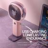 Mini Ventilator Portabil de Mână cu Suport de Telefon pentru Birou Ventilator Electric de Exterior Încărcare USB Viteză Vânt Reglabilă în 3 trepte Ventilatoare Silențioase