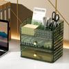 24.2817.4*8cm Cutie de depozitare transparentă Organizator de machiaj Cutie de depozitare stivuită cu sertare Dulap pentru containere netede pentru articole diverse