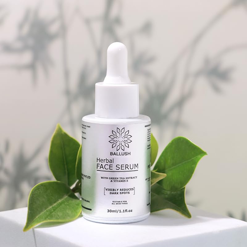 BALLUSH Herbal Face Serum | 100% Natural Formula with Neem, Aloe Vera & Cucumber Extracts | Helps Improve Skin Texture & Reduce Dark Spots | Infuse