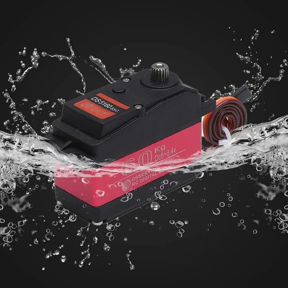 60/80/150/160KG DS5160 DS5180 DS51150 DS51160 Digital Metal Gear Robot RC 1/5 Servo Waterproof High Torque IP67 18T Servos Arm