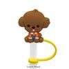 5PCS Cartoon Dog Silicone Straw Plug 10mm Straw Tips Cover Drinking Straw Dust Cap  Party Supplies