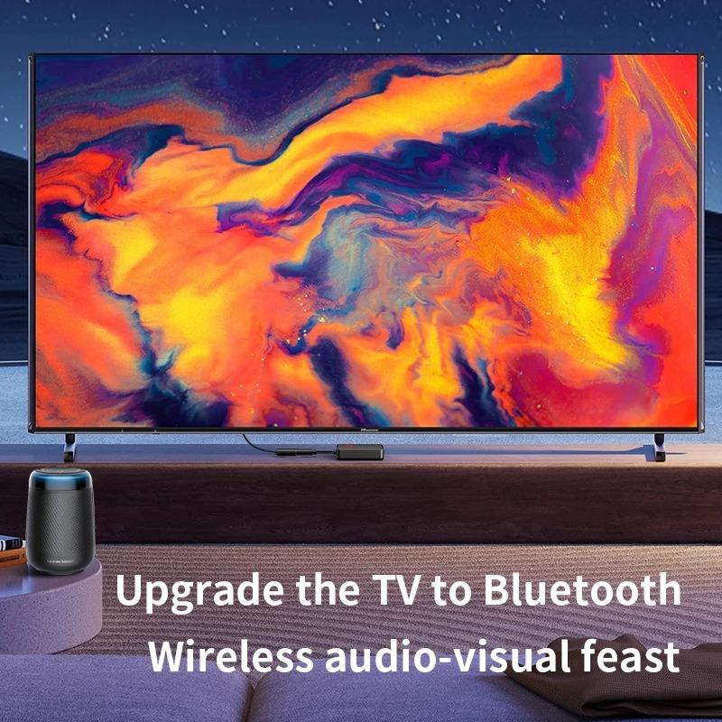 Bluetooth 5.4 Empfänger Sender 2-in-1 Drahtloser Bluetooth 3,5mm Aux Audio Adapter Mikrofon für Flugzeug TV Auto Laufband