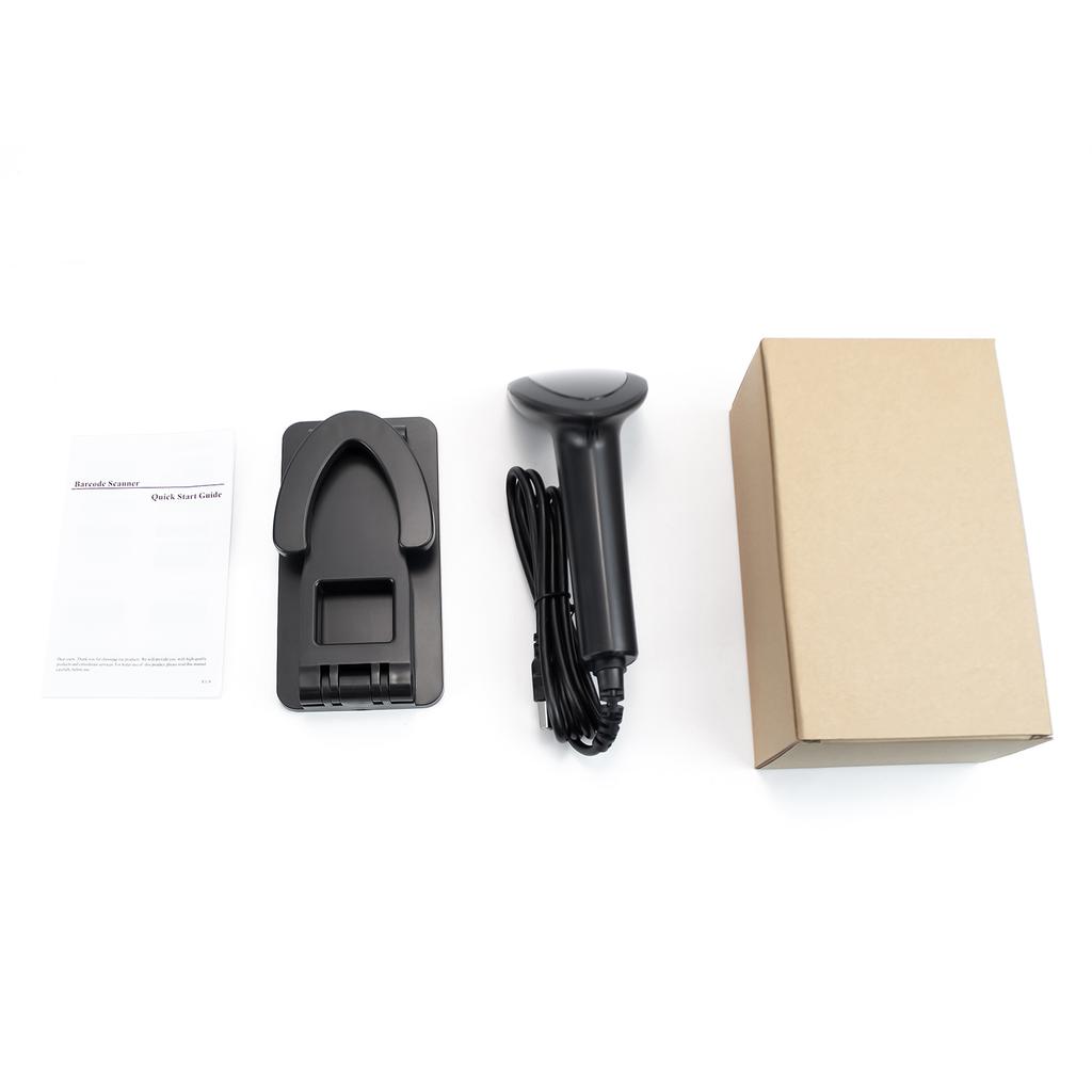 Handheld USB 1D Barcode-Scanner mit Ständer CMOS-Bildsensor Unterstützung PapiercodeBildschirmcode