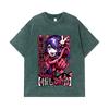 275 GSM Washed T-shirts 100% Cotton Oshi no Ko V2 Print Unisex Heavy Cotton T Shirt