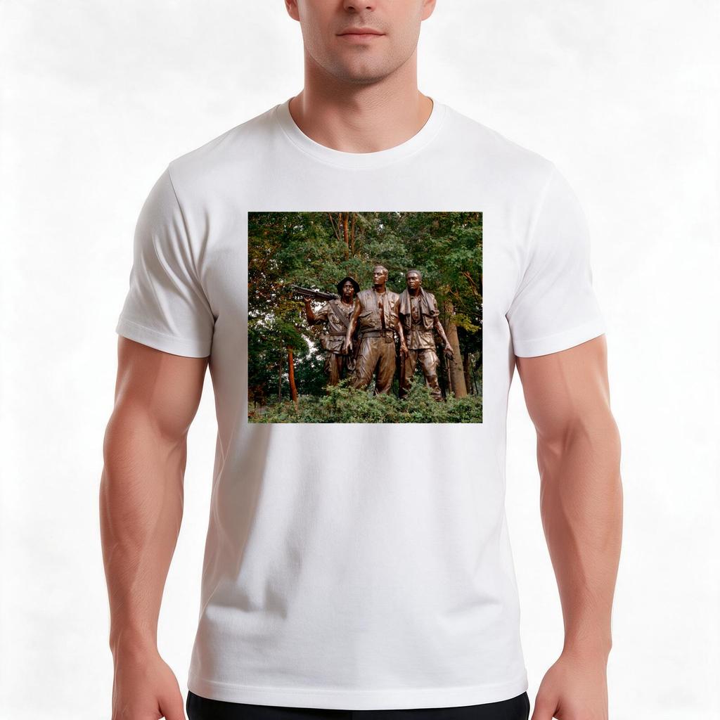The Three Serviceunisex Vietnam Memorial Tshirt Summer Casual Cotton Tee Oversized Streetwear Tops Vintage Graphic Print