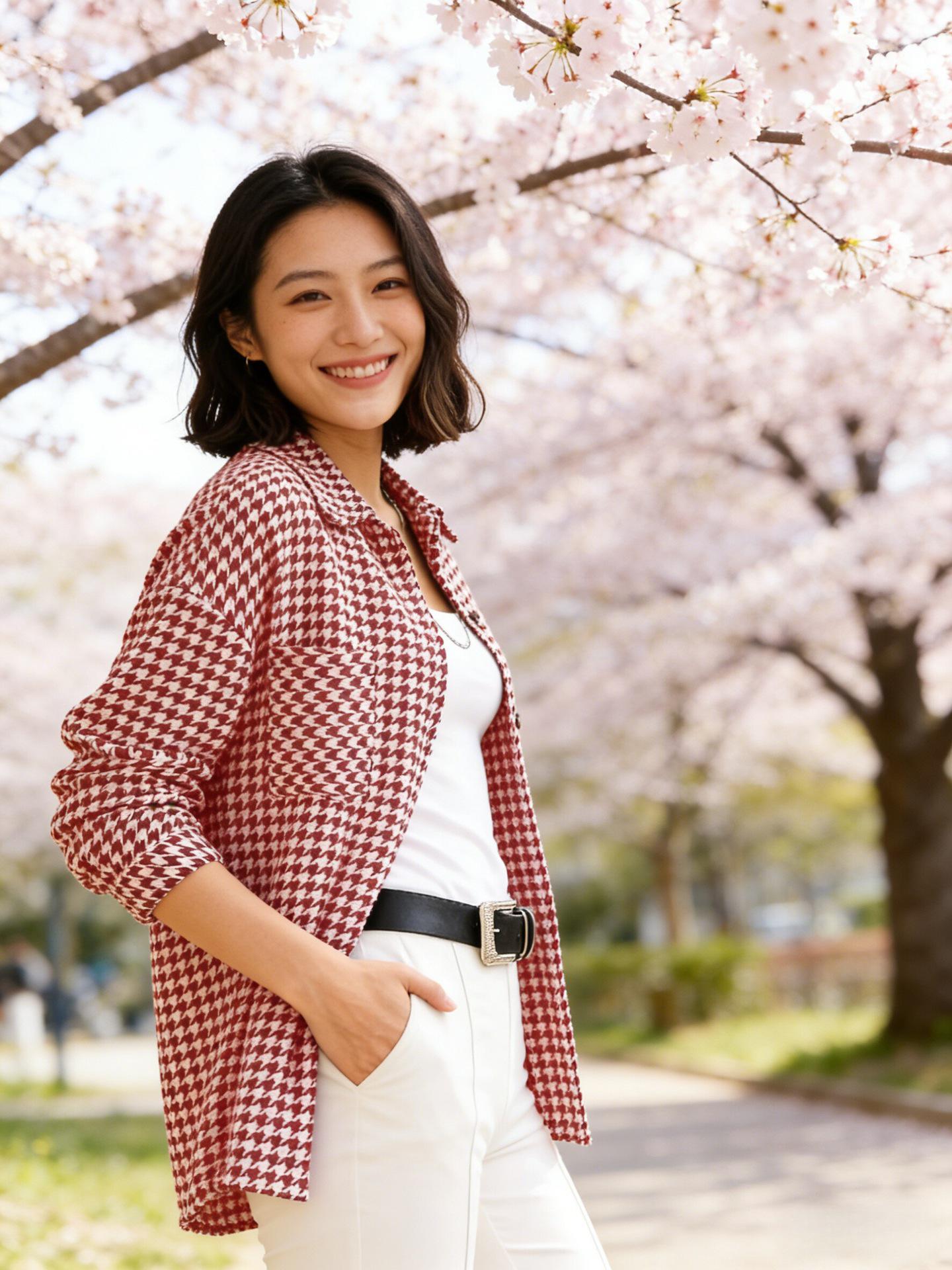 Plus Size Houndstooth Cardigan: Spring/Summer Loose Casual Chic Jacket for Women 2026 Collection 4XL