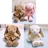 Plush Rabbit Stuffed Animal Sitters With Cloak And Flower Decor For Girls Gift And Home Decor