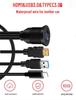Multi-interface HDMI, USB 3.0, Type-C 3.0 Male to Female Extension Cable for Car, Boat, Motorcycle