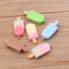 10PCS 12X32MM Mix Gradient Color Small Ice Cream Charms Resin Simulated Food Pendant For Making Jewelry DIY Earings Decoration