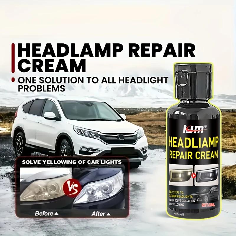 Car Headlight Refurbishment Kit, Headlight Polishing Paste, Professional Headlight Repair Paste, Solves the Problems of Headligh