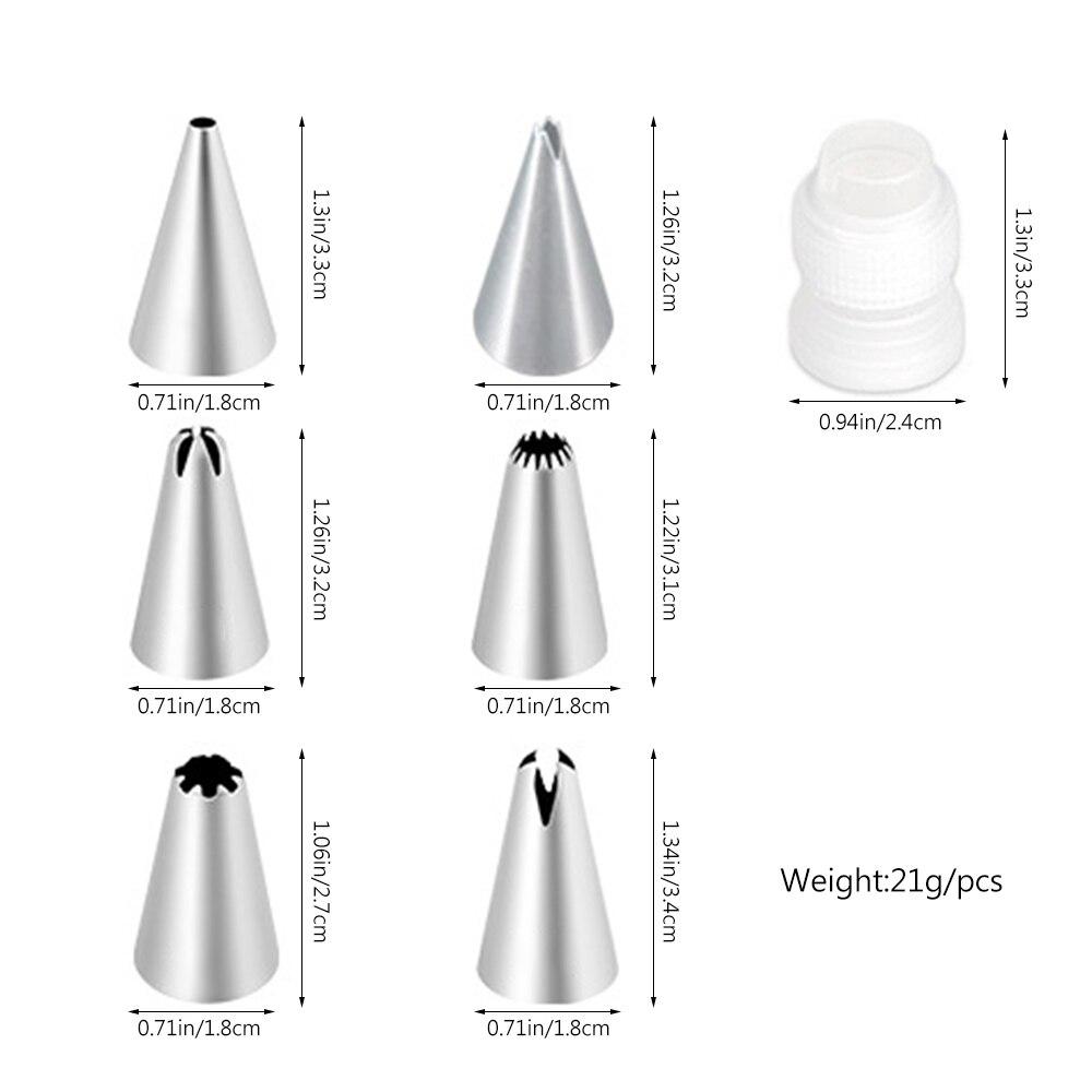 Juego de 8 boquillas rusas para boda, boquillas para manga pastelera, boquillas para glaseado, puntas para decoración de pastelería, herramienta decoradora de pasteles y cupcakes