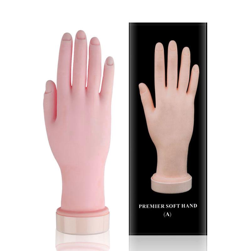 Silicone Nail Art Practice Hand - Bendable Right Hand for Beginners