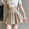 All-Matching Pleated Skirt Women's Summer Short Pantskirt High Waist Slim Looking 2024 New Preppy Style Plus Size A- line Skirt