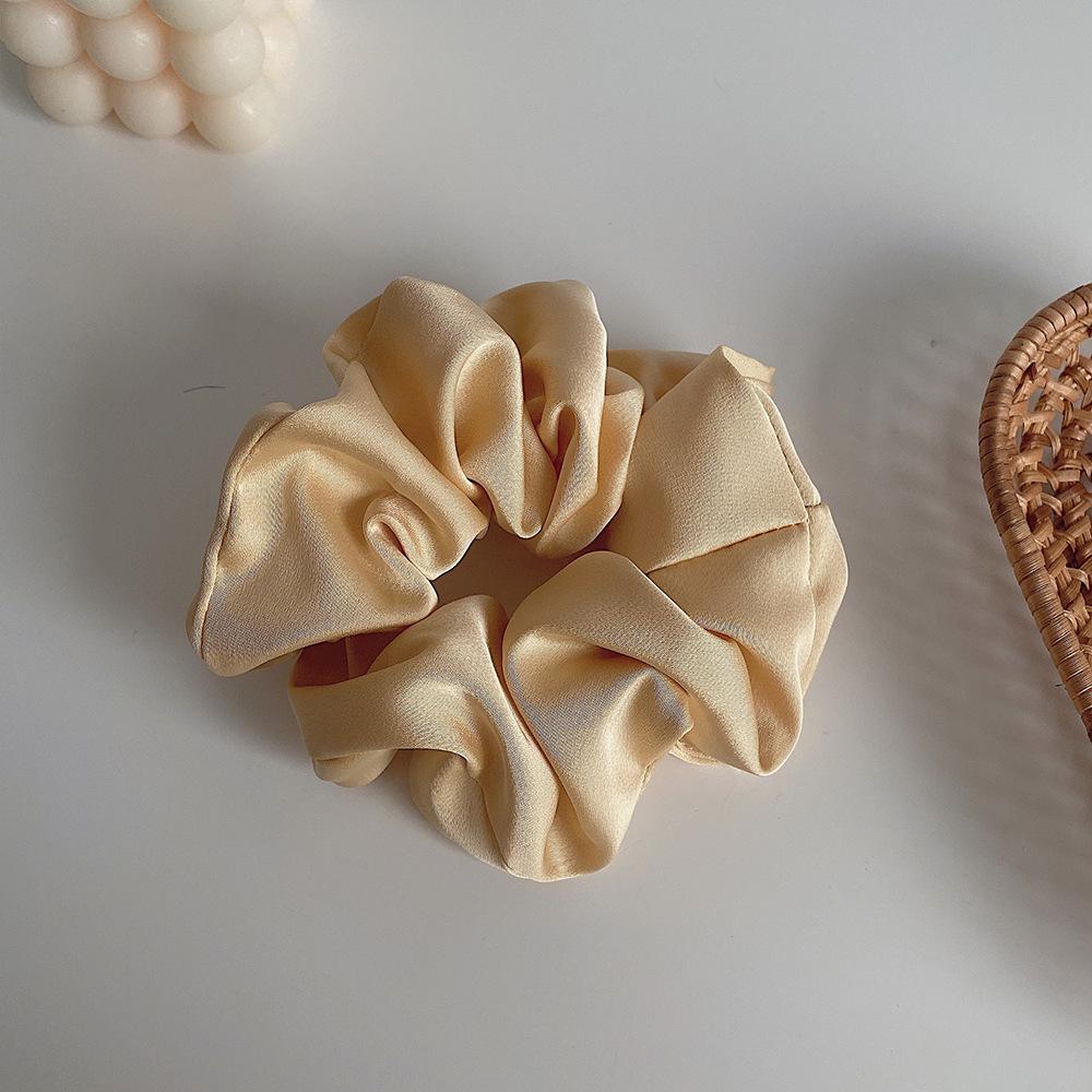 French Satin Large Intestine Hair Tie - Girlish Korean Rubber Band Hair Accessory
