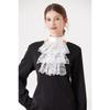 White Retro Lace Flower Ruffle Neck Decorative False Collar  Detachable Collar Stage Cosplay Fake Collar Shirt Dress Accessories