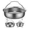 Steamers Insert Stainless Steel Multi-Functional Steamer Basket Kitchen Strainer For Steaming Rice Dumplings Cooking Accessorie