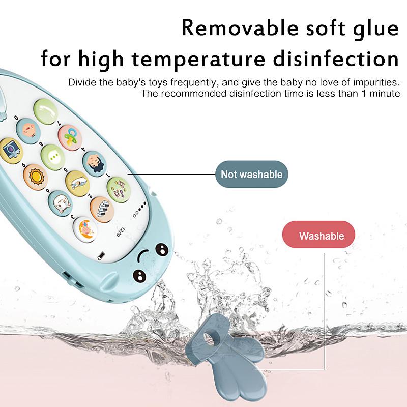 Educational Baby Phone Bilingual Phone Teether Music Educational Toys Baby Supplies