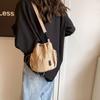 Korean Style Nylon Crossbody Bag Solid Color Shoulder Bag Cute Drawstring Bucket Bag  Office Worker