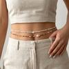 2 Stück/Set Seestern Bikini Bauchkette Körperschmuck Körperkette Schmuck Perlen Taillenkette Strand
