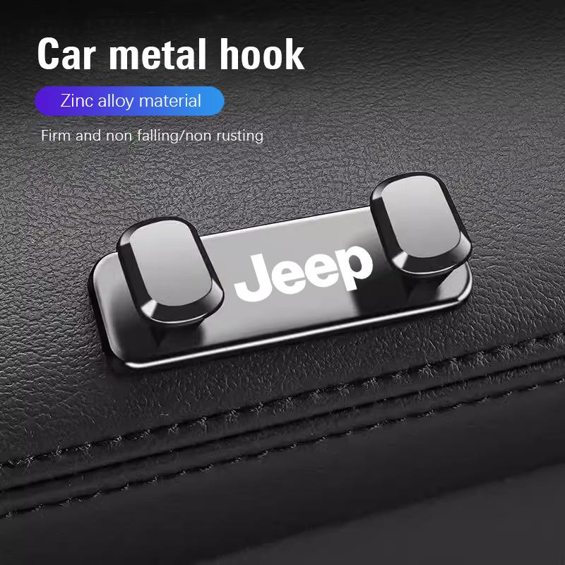 AQU2 Zinc Alloy Car Hook Randomly Pasted Storage Bracket For Jeep Compass Wrangler Grand Cherokee Avenger Renegade Jk Gladiator
