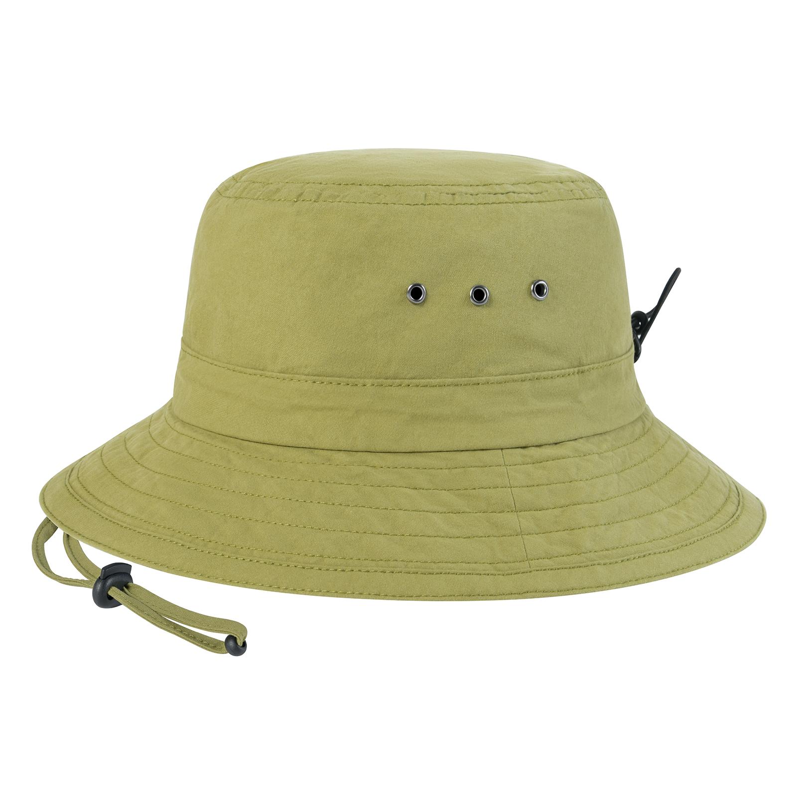 

VOBOOM Unisex Bucket Hat with Detachable Straps 100% Cotton Packable for Travel Fishing Hunting Outdoor Camp Cap for Men Women 58-60cm зелений