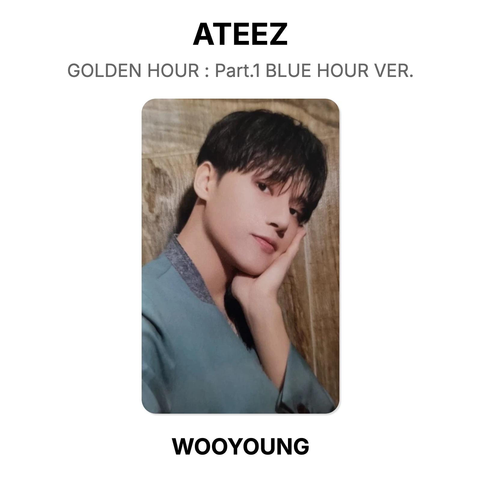 ATEEZ GOLDEN HOUR : Part.1 BLUE HOUR VER. Official Photocard WOOYOUNG 02