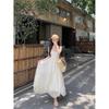 Seaside Vacation Beach Dress Women's Travel Dress White Wear Travel Skirt Long Dress Dopamine